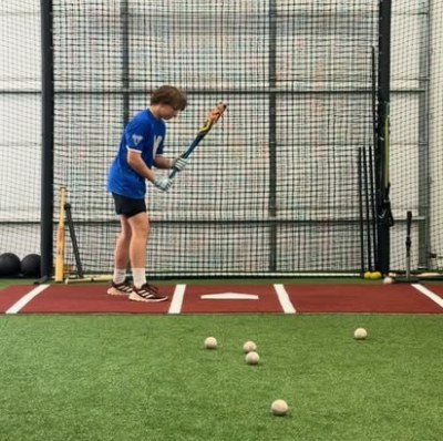 Hitter loading in the cage